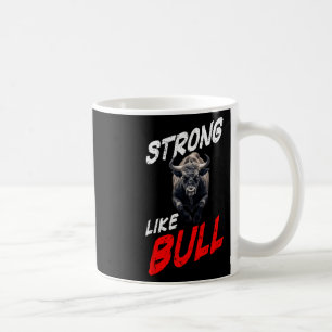 Strong Like Bull Powerlifting Bodybuilding Gym Coffee Mug