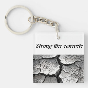 strong like concrete key ring
