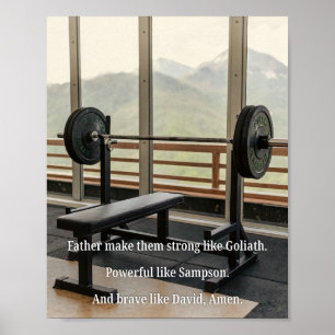 Strong Like Goliath Powerful Like Samson Brave Lik Poster
