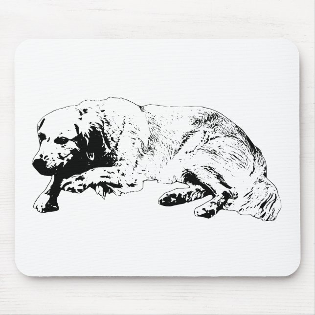 Strong Line Dog Mouse Pad Uplifts Workspace Tone (Front)