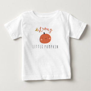 strong little pumpkin childhood cancer baby T-Shirt