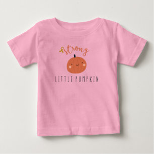 strong little pumpkin childhood cancer  baby T-Shirt