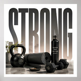Strong Luxury Fitness Editorial Graphic  Poster