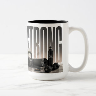 Strong Luxury Fitness Editorial Graphic Two-Tone Coffee Mug