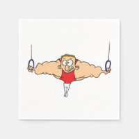 Strong Man Gymnast Paper Napkins