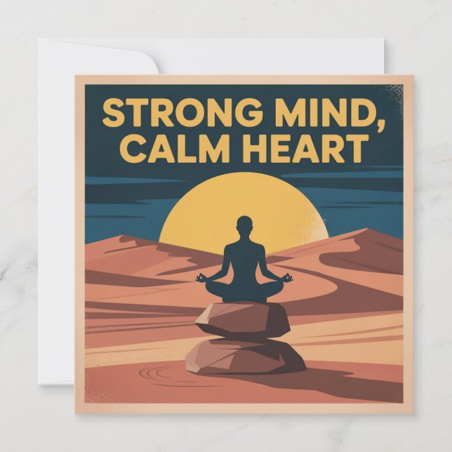 Strong Mind, Calm Heart Invitation (Front)