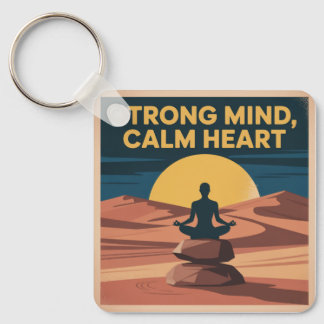 Strong Mind, Calm Heart Key Ring