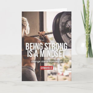 Strong Mindset - Women's Fitness Inspirational Card