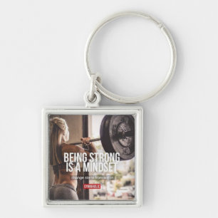 Strong Mindset - Women's Fitness Inspirational Key Ring