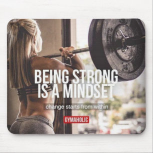Strong Mindset - Women's Fitness Inspirational Mouse Pad