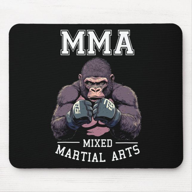Strong Mma Gorilla - Boxing Cage Fighting  Mouse Pad (Front)