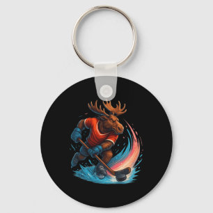 Strong Moose Hockey Power Charge Key Ring