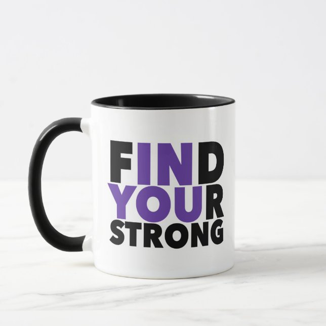 Strong Motivational Quote Mug (Left)