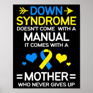 Strong Mum Of Down Syndrome Awareness Mum  Poster