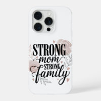 Strong Mum Strong Family Floral Quote Art