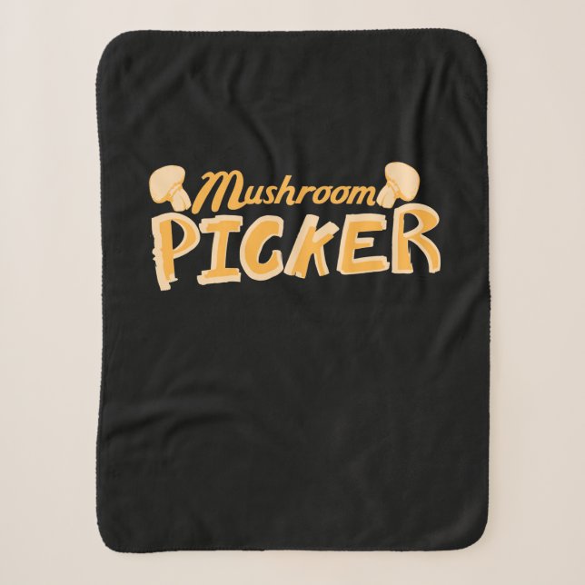 Strong Mushroom Picker Sherpa Blanket (Front)