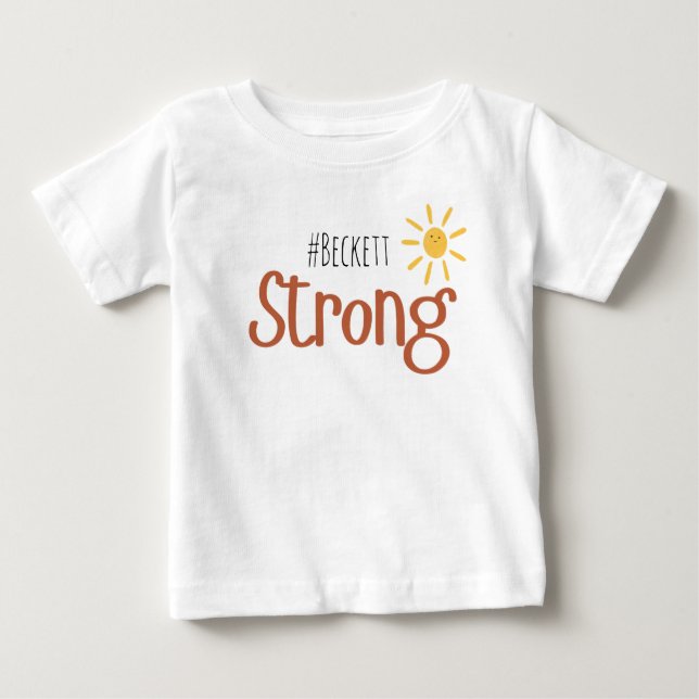strong #name childhood cancer Baby T-Shirt  (Front)