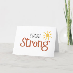 strong #name childhood cancer greeting card