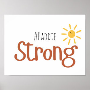 strong #name childhood cancer Poster Prints