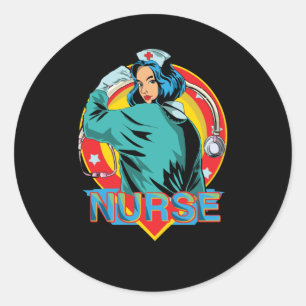 Strong Nurse Classic Round Sticker