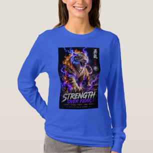 Strong Over Fear Tiger Graphic T-Shirt
