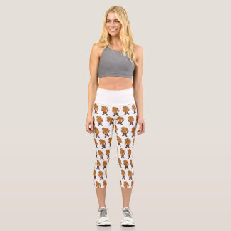 Strong Pie Wearing Boots Capri Leggings