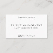 Strong Professional Black & White Business Card