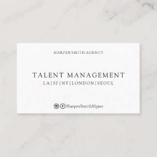 Strong Professional Black & White Business Card