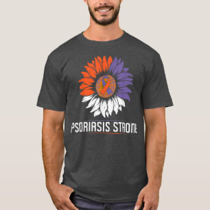 Strong Psoriasis Warrior Ribbon Support Psoriasis T-Shirt