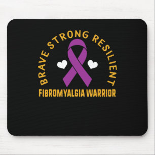 Strong Resilient Fibromyalgia Warrior Awareness Pu Mouse Pad