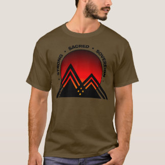 Strong Sacred Sovereign Indigenous Sun Design  T-Shirt