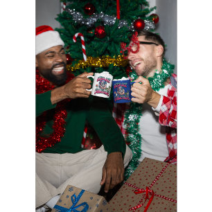 Strong Santa Claus and Companions Merry Christmas Coffee Mug