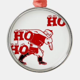 Strong Santa Ho Ho Ho Collection Metal Tree Decoration