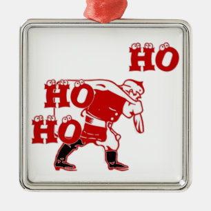 Strong Santa Ho Ho Ho Collection Metal Tree Decoration