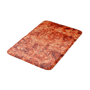 Strong scratches and spotted coral on relief bath mat