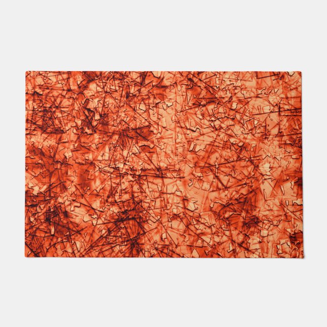 Strong scratches and spotted coral on relief  doormat (Front)
