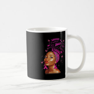 Strong Smart Black Women Breast Cancer Survive Pin Coffee Mug