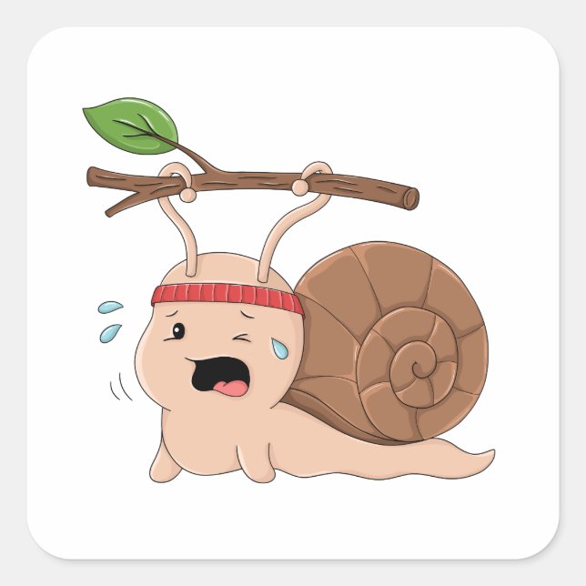 Strong Snail Carrying a Heavy Load Sticker (Front)