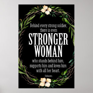 Strong soldier stronger woman poster