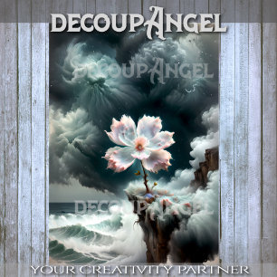 Strong Solitary Soul - Decoupage - Tissue Paper