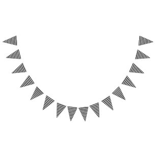 Strong Stripes - back and white Bunting