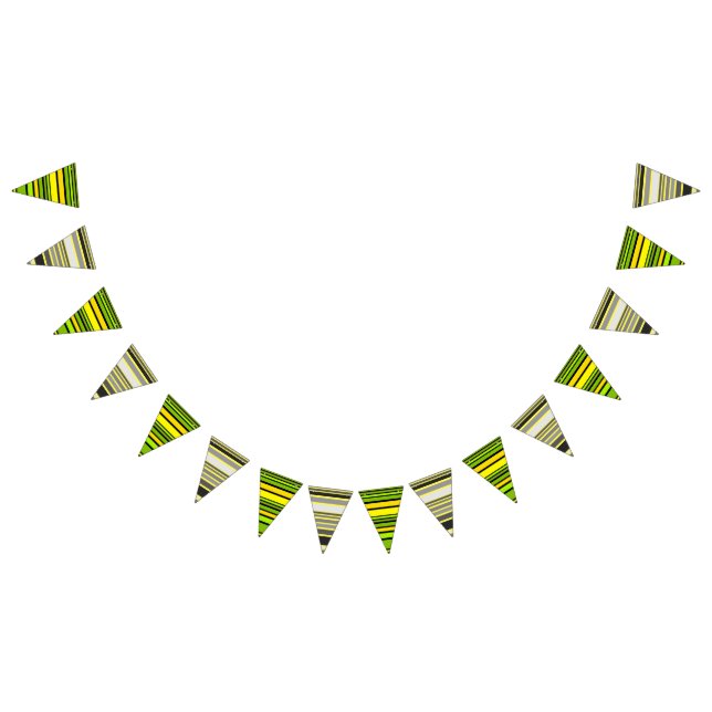 Strong Stripes - green yellow black Bunting (All)