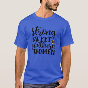 Strong Sweet Southern Woman Country Mama Mum Cute T-Shirt