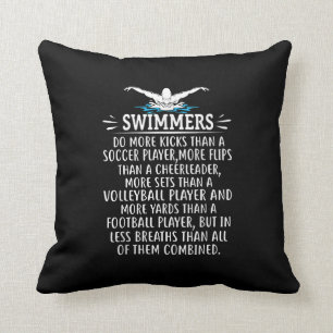 Strong Swimmer Swim Swimming Gifts For Men Women Cushion