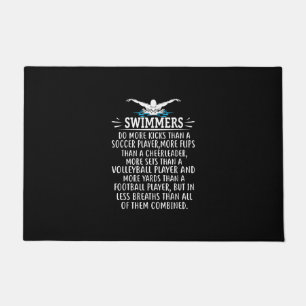Strong Swimmer Swim Swimming Gifts For Men Women Doormat