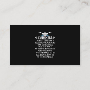 Strong Swimmer Swim Swimming Gifts For Men Women Enclosure Card