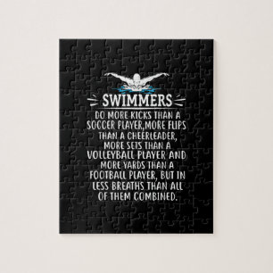 Strong Swimmer Swim Swimming Gifts For Men Women Jigsaw Puzzle