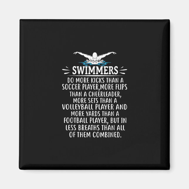 Strong Swimmer Swim Swimming Gifts For Men Women Magnet (Front)