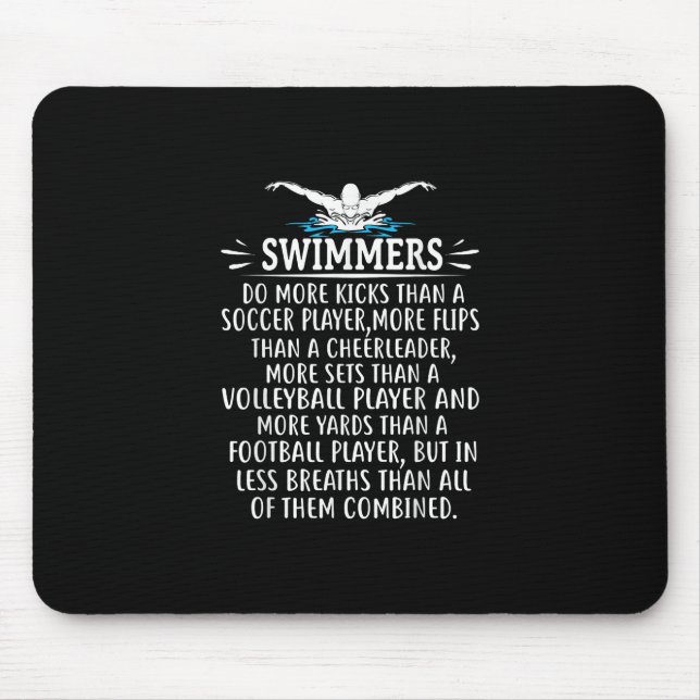 Strong Swimmer Swim Swimming Gifts For Men Women Mouse Pad (Front)