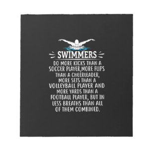 Strong Swimmer Swim Swimming Gifts For Men Women Notepad